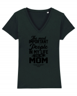 The Most Important People Call Me MOM Tricou mânecă scurtă guler V Damă Evoker