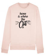 Home is where the cat is Bluză mânecă lungă Unisex Rise