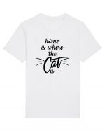 Home is where the cat is Tricou mânecă scurtă Unisex Rocker