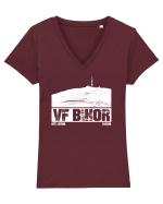 Călător în România - Vf Bihor Tricou mânecă scurtă guler V Damă Evoker