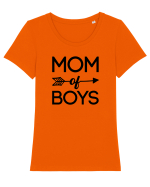 MOM of BOYS Tricou mânecă scurtă guler larg fitted Damă Expresser