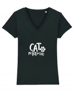 Cat MaMa Tricou mânecă scurtă guler V Damă Evoker