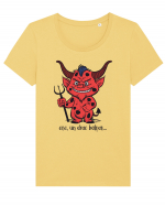 Ete, un drac bălțat Tricou mânecă scurtă guler larg fitted Damă Expresser