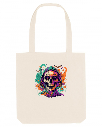 Vibrant Halloween Skull: Spooky and Colorful Delight! Natural