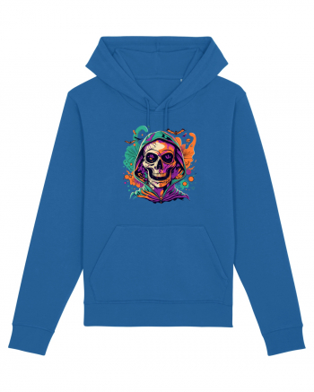 Vibrant Halloween Skull: Spooky and Colorful Delight! Royal Blue