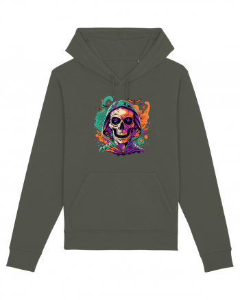 Vibrant Halloween Skull: Spooky and Colorful Delight! Khaki