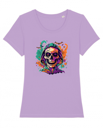 Vibrant Halloween Skull: Spooky and Colorful Delight! Lavender Dawn