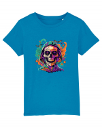 Vibrant Halloween Skull: Spooky and Colorful Delight! Tricou mânecă scurtă  Copii Mini Creator