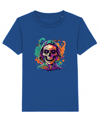 Vibrant Halloween Skull: Spooky and Colorful Delight! Majorelle Blue