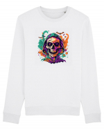 Vibrant Halloween Skull: Spooky and Colorful Delight! Bluză mânecă lungă Unisex Rise