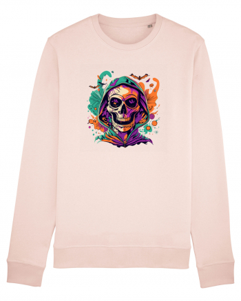 Vibrant Halloween Skull: Spooky and Colorful Delight! Candy Pink