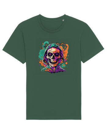 Vibrant Halloween Skull: Spooky and Colorful Delight! Bottle Green