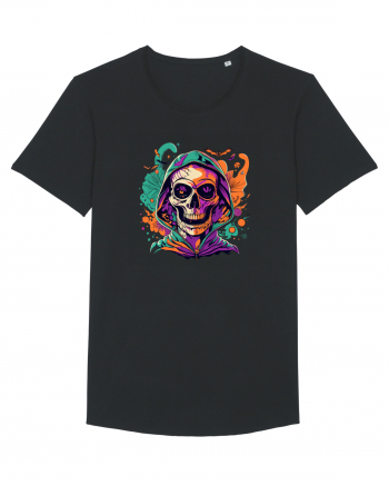 Vibrant Halloween Skull: Spooky and Colorful Delight! Black