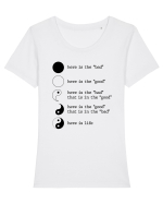 Life Tricou mânecă scurtă guler larg fitted Damă Expresser