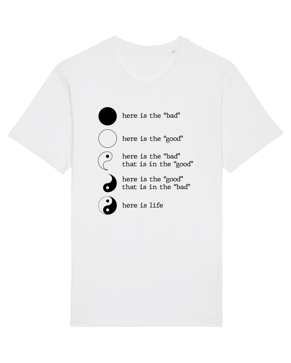 Tricou mânecă scurtă Unisex Rocker White