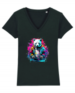 Urban Bear Tricou mânecă scurtă guler V Damă Evoker