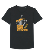 pt iubitorii de bere - Bine faci bere gasesti Tricou mânecă scurtă guler larg Bărbat Skater