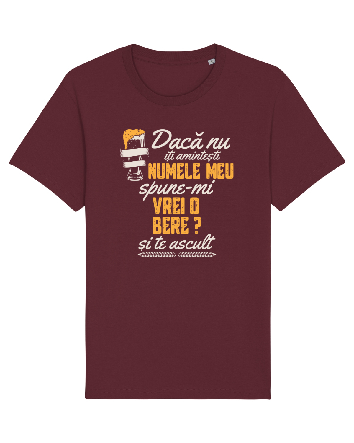 Tricou mânecă scurtă Unisex Rocker Burgundy