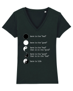 Life Tricou mânecă scurtă guler V Damă Evoker