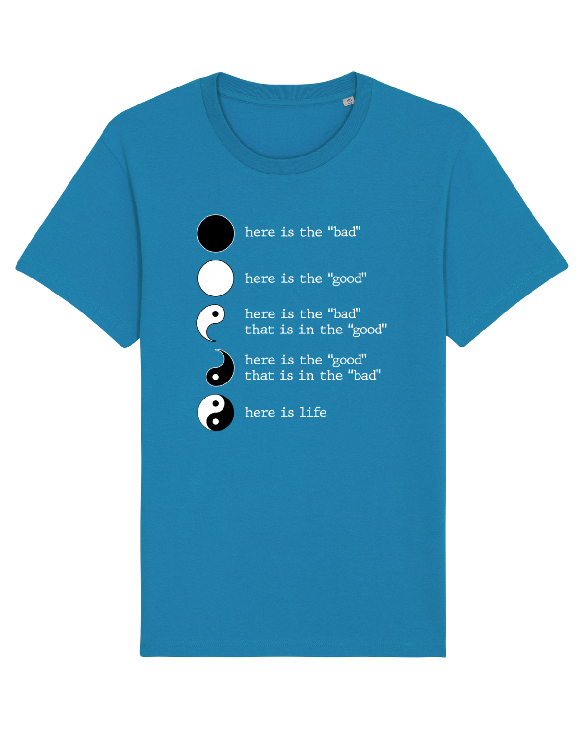 Tricou mânecă scurtă Unisex Rocker Azur