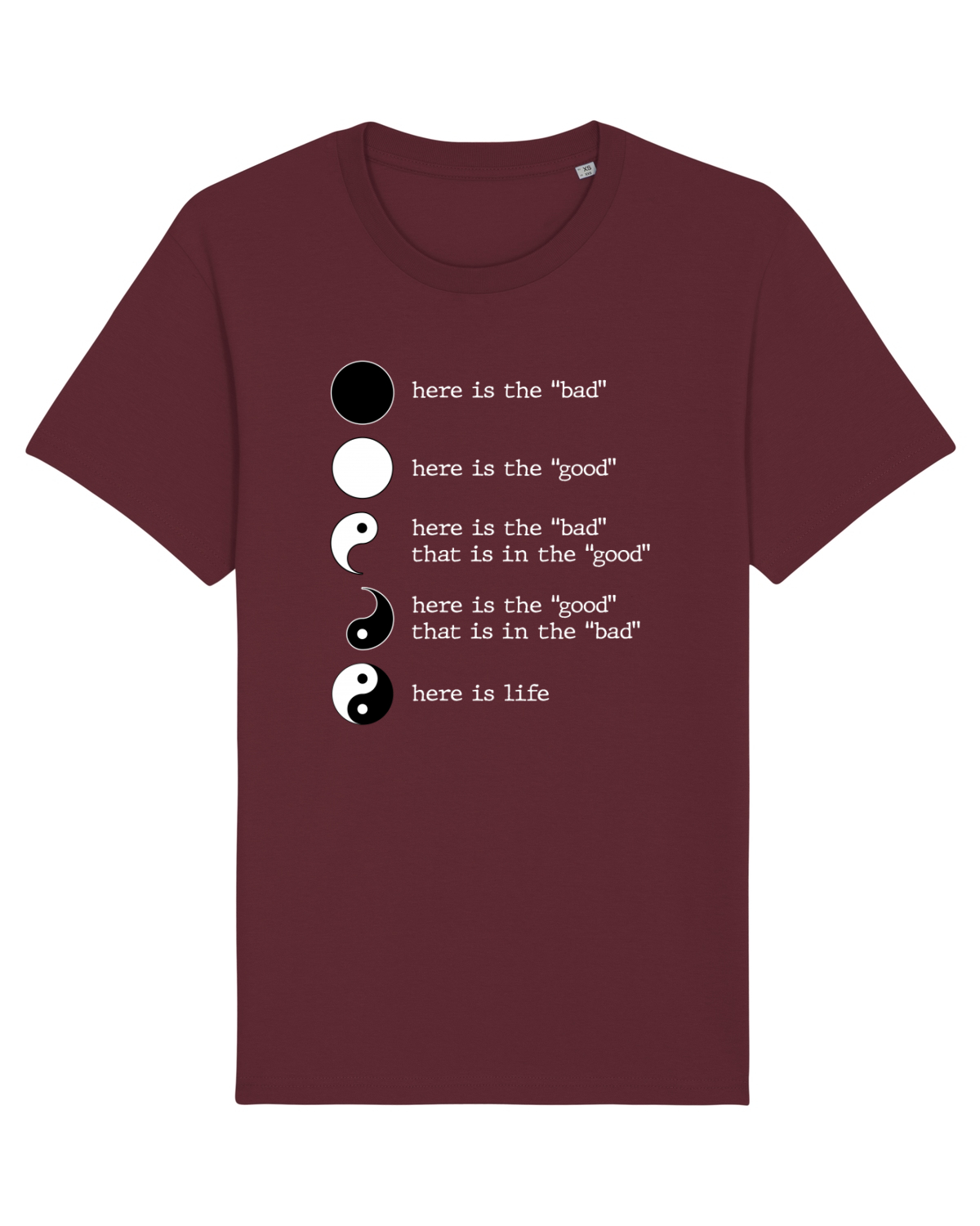 Tricou mânecă scurtă Unisex Rocker Burgundy