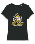 pt iubitorii de bere - Mai bine burtos de la bere Tricou mânecă scurtă guler larg fitted Damă Expresser