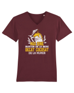 pt iubitorii de bere - Mai bine burtos de la bere Tricou mânecă scurtă guler V Bărbat Presenter