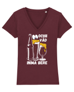 pt iubitorii de bere - Ochii vad, inima bere Tricou mânecă scurtă guler V Damă Evoker