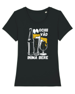 pt iubitorii de bere - Ochii vad, inima bere Tricou mânecă scurtă guler larg fitted Damă Expresser