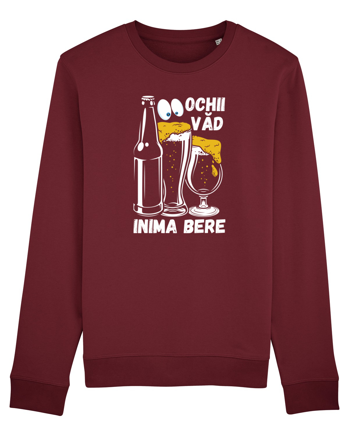 Bluză mânecă lungă Unisex Rise Burgundy