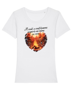 A venit toamna Tricou mânecă scurtă guler larg fitted Damă Expresser