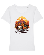 Fall into adventure Tricou mânecă scurtă guler larg fitted Damă Expresser
