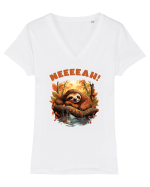 Neeeah Tricou mânecă scurtă guler V Damă Evoker