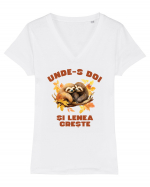 Unde-s doi și lenea crește Tricou mânecă scurtă guler V Damă Evoker