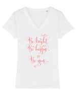 Fii tu Tricou mânecă scurtă guler V Damă Evoker