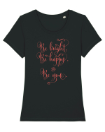 Fii tu Tricou mânecă scurtă guler larg fitted Damă Expresser