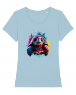 Turtle Power Tricou mânecă scurtă guler larg fitted Damă Expresser