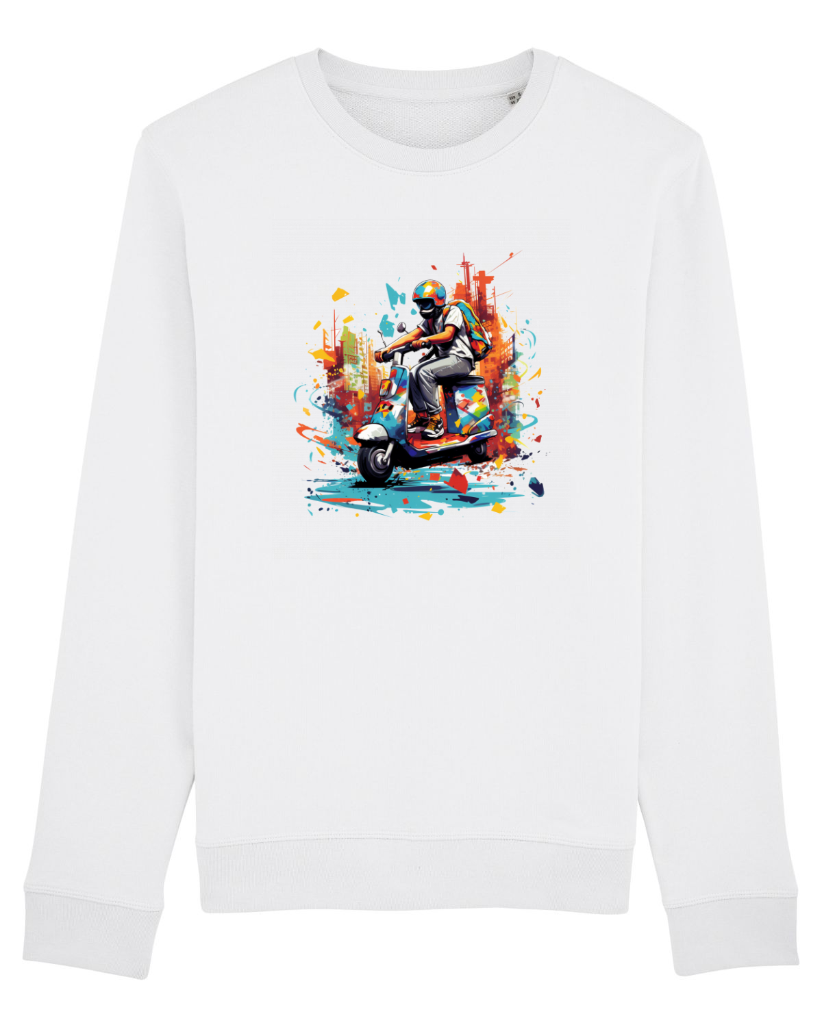 Bluză mânecă lungă Unisex Rise White