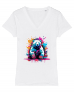 Polar Bear Tricou mânecă scurtă guler V Damă Evoker