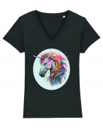 Unicorn Dream Tricou mânecă scurtă guler V Damă Evoker