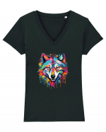 Dream Wolf Tricou mânecă scurtă guler V Damă Evoker