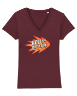 Roll for Initiative Tricou mânecă scurtă guler V Damă Evoker