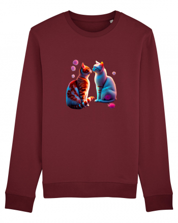 Feline Florale Fusion Burgundy