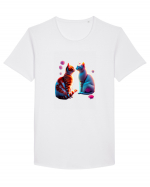 Feline Florale Fusion Tricou mânecă scurtă guler larg Bărbat Skater