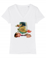 Vin & Flori Tricou mânecă scurtă guler V Damă Evoker