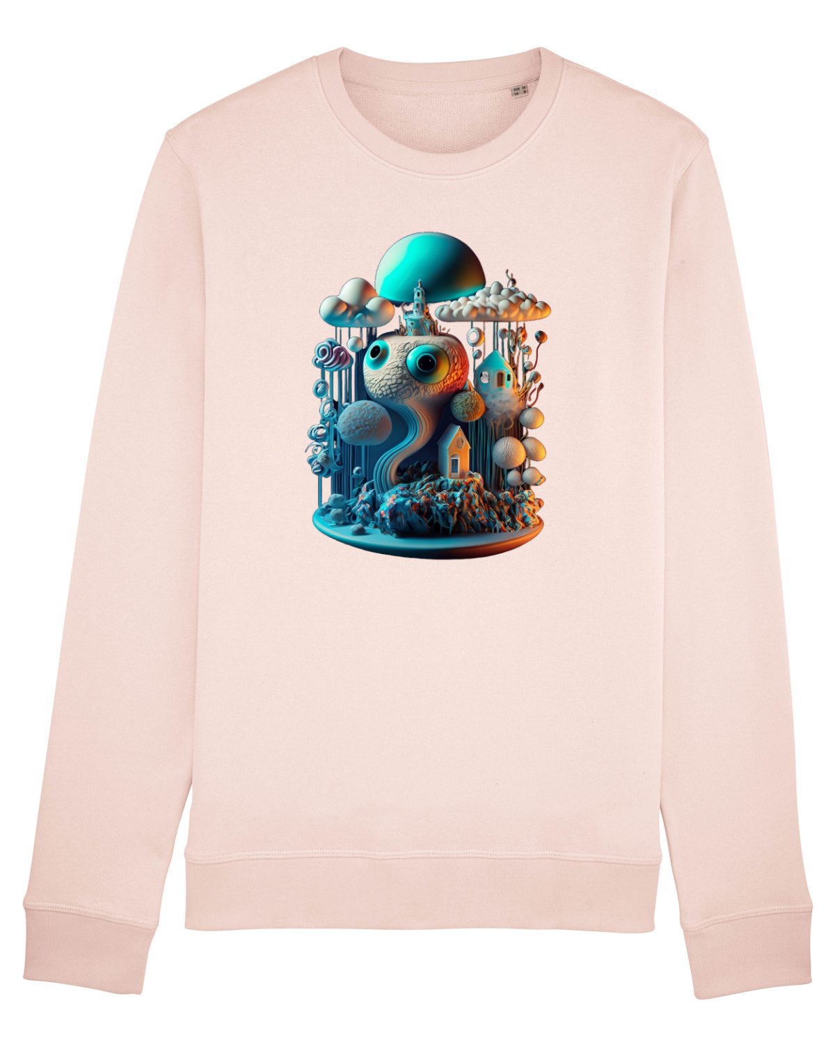 Bluză mânecă lungă Unisex Rise Candy Pink