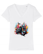 Speed Bike Tricou mânecă scurtă guler V Damă Evoker