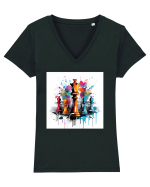 Sah Tricou mânecă scurtă guler V Damă Evoker