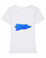 Călărași County Map Tricou mânecă scurtă guler larg fitted Damă Expresser