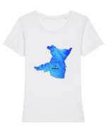 Constanța County Map Tricou mânecă scurtă guler larg fitted Damă Expresser